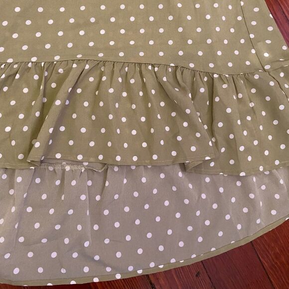 Zldso Large Green Polka Dotted Summer Dress Fun - Picture 2 of 8